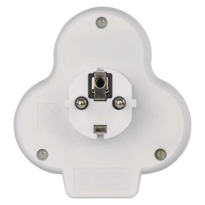 Rozbočovací zásuvka 2×, vyp., 1×USB-A+1×USB-C, bílá