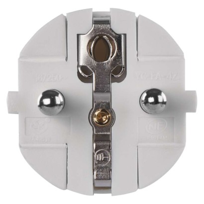 Stecker für Verlängerungskabel, weiss