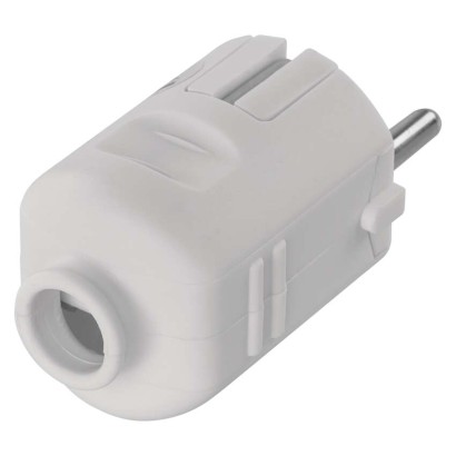 Stecker für Verlängerungskabel, weiss