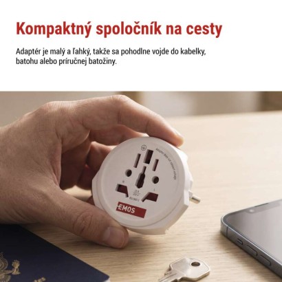 Cestovný univerzálny adaptér pre cudzincov do stred. Európy
