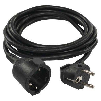 Ilgintuvas 1,5 m / 1 lizdas / juodas / PVC / 1,5 mm2 