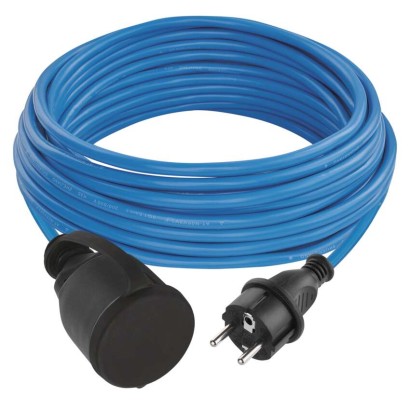 Vremensko odporen podaljševalni kabel 10 m / 1 vtičnica / črna / PVC / 230 V / 1,5 mm2