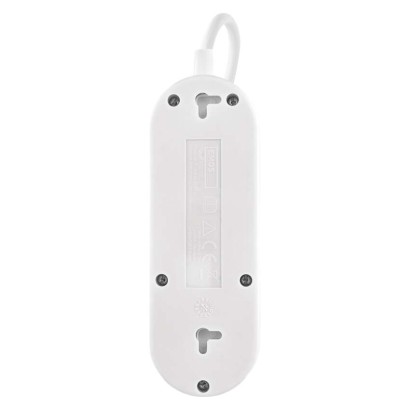 Pagarinātājs 1,4 m / 2 kontaktligzdas + 2×USB-A+1×USB-C / balts / PVC / 1,5 mm2
