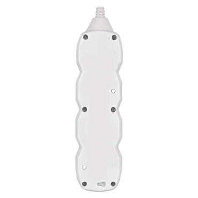 Hosszabbító 1,5 m / 3 aljzat / kapcsolós / fehér / PVC / 1 mm2