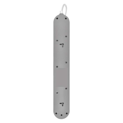 Steckdosenleiste 3 m / 5 Steckdosen / Schalter / weiß-grau / 1×USB-A + 1×USB-C / 1,5 mm2