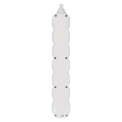 Hosszabbító 5 m / 6 aljzat / kapcsolós / fehér / PVC / 1,5 mm2