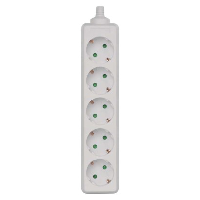 Steckdosenleiste ohne Kabel, 5 Steckdosen SCHUKO