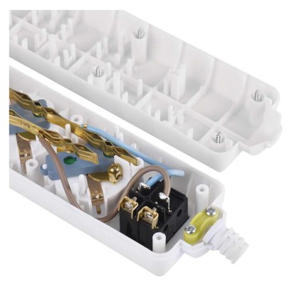 Steckdosenleiste ohne Kabel, 5 Steckdosen, Schalter SCHUKO