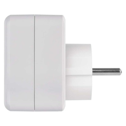 Daugiafunkcinė rozetė 1×, 1×USB-A + 1×USB-C, balta