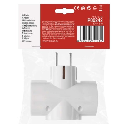 Razdelilec 3× schuko