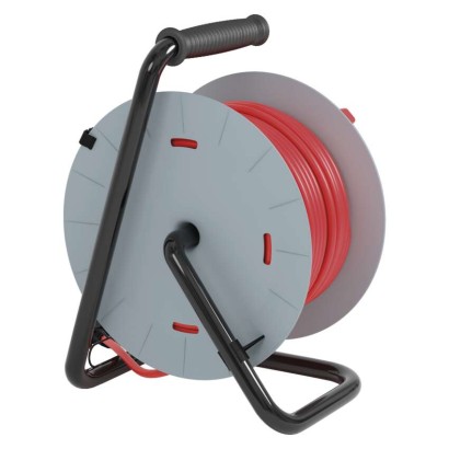 PVC Kabeltrommel mit fester Mitte – 4 Steckdosen 25m 1,5mm2 SCHUKO