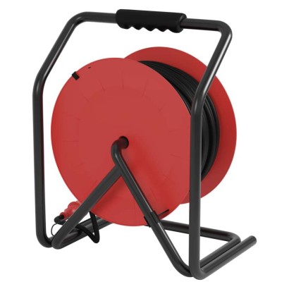 Gummi-Kabeltrommel – 4 Steckdosen, 50m, 2,5mm2 