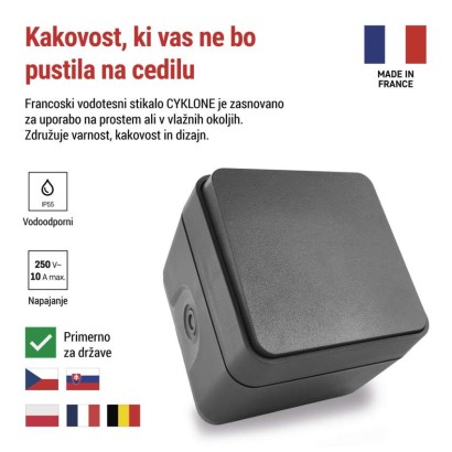 EMOS Cyklone stensko stikalo C.1,6 IP55