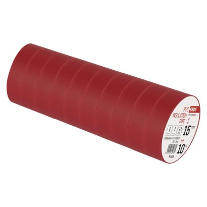 Isolierband PVC 15mm/10m Rot, 10 Stk.