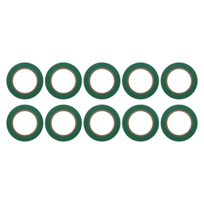 Izolační páska PVC 15mm / 10m zelená, 10 ks