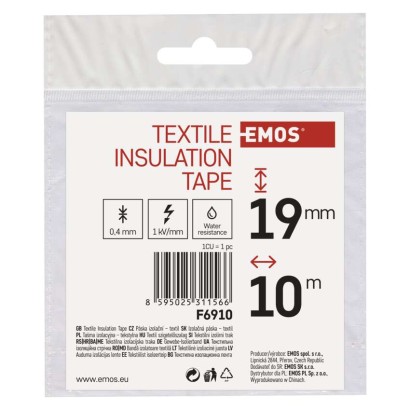 Textilisolierband 19mm/10m schwarz