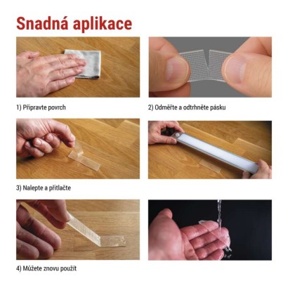 Oboustranná páska NANOGRID 19 mm / 3 m, transparentní