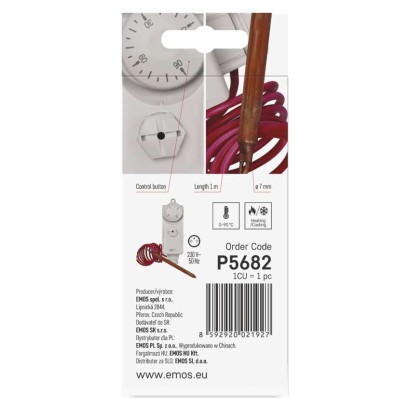 Anlege-Thermostat mit Fernfühler P5682, manuell