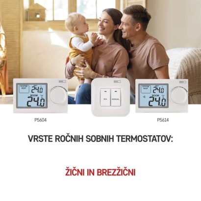 Sobni mehanski žični termostat P5604
