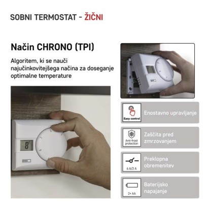 Sobni mehanski žični termostat P5603R