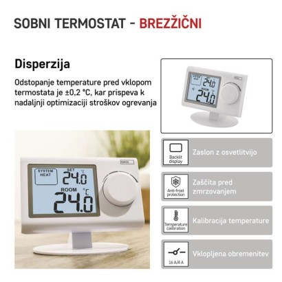 Sobni mehanski brezžični termostat P5614