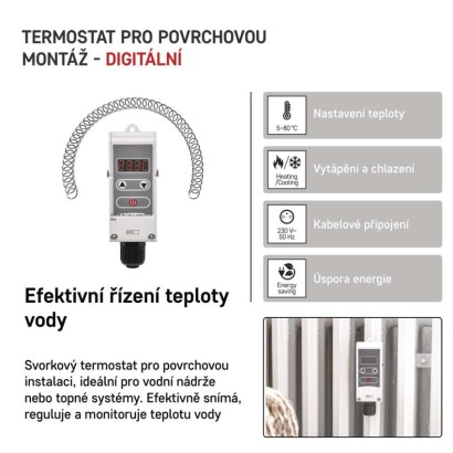 Příložný manuální termostat P5683