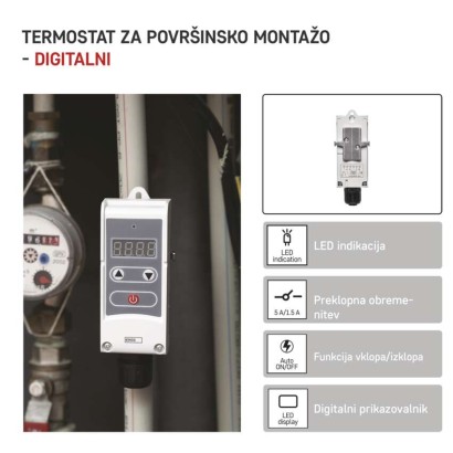 Nadometni mehanski termostat P5683