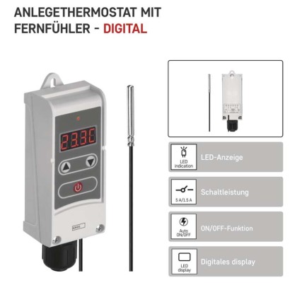 Anlege-Thermostat mit Fernfühler P5684, manuell