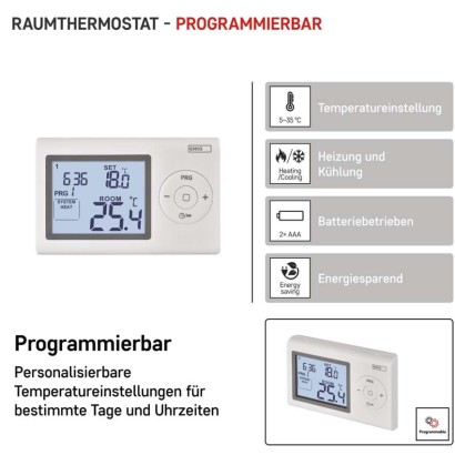 Raumthermostat P5607, programmierbar, verkabelt