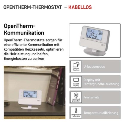 OpenTherm Raumthermostat P5616OT, programmierbar, kabellos