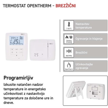 Sobni brezžični OpenTherm termostat P5611OT s programiranjem