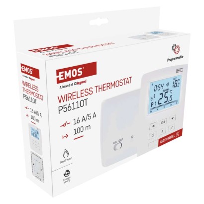 OpenTherm Raumthermostat P5611OT, programmierbar, kabellos
