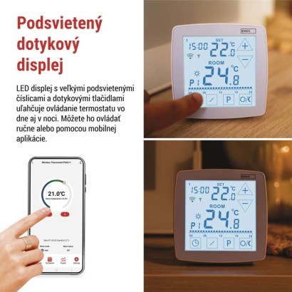 Izbový programovateľný bezdrôtový WiFi GoSmart termostat P56S11