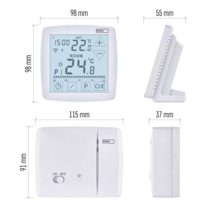 GoSmart Raumthermostat P56S11 mit WiFi, programmierbar, kabellos