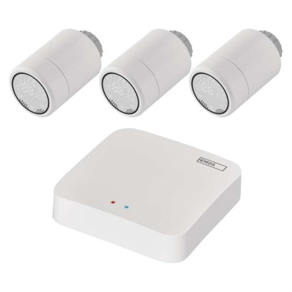 Zestaw GoSmart: 3x cyfrowa głowica termostatyczna P5630S ZigBee, 1x ZigBee bramka