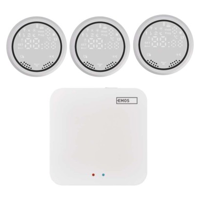 Zestaw GoSmart: 3x cyfrowa głowica termostatyczna P5630S ZigBee, 1x ZigBee bramka