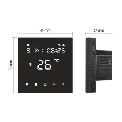 GoSmart Fußbodenheizung-Thermostat P56201BUF mit WiFi, programmierbar, verkabelt