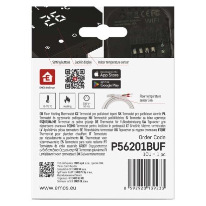 GoSmart Fußbodenheizung-Thermostat P56201BUF mit WiFi, programmierbar, verkabelt