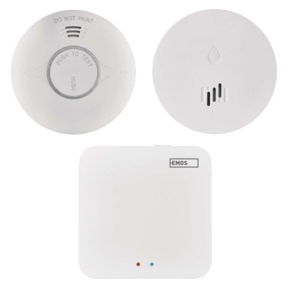 Set GoSmart: 1x Rauchmelder,  1x Wasserleckalarm, 1x ZigBee Gateway