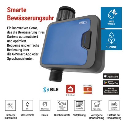 GoSmart Bewässerungsuhr, Bluetooth 5.0, 1 Weg