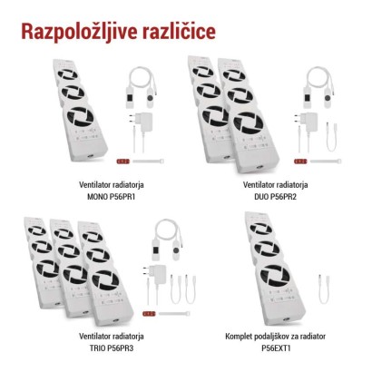 Ventilator za radiator DUO , bele barva