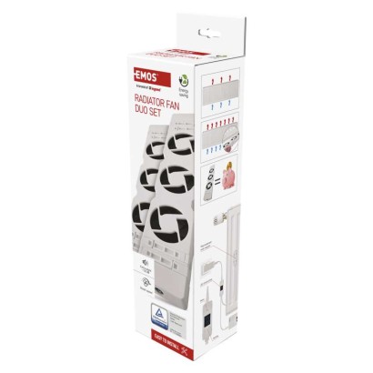 Radiátor fűtéserősítő ventilátor szett - DUO, fehér