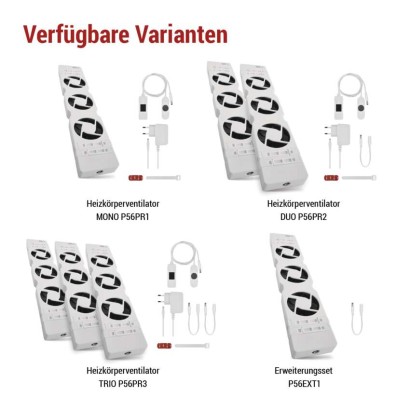 Heizkörperventilator TRIO, weiß