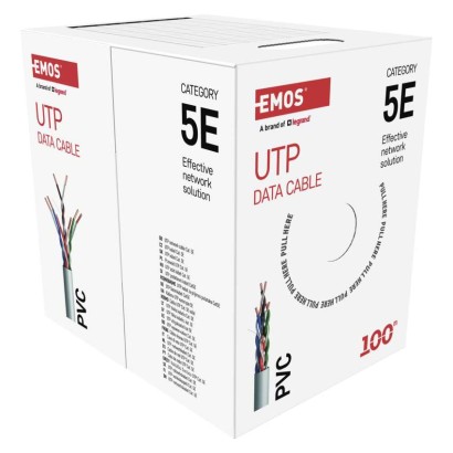 EMOS UTP kábel CAT5E PVC basic 100m
