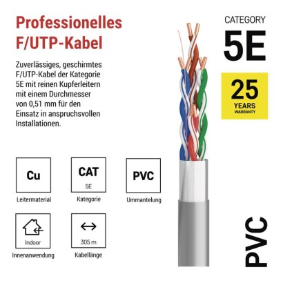 Datenkabel FTP 5E, 305m