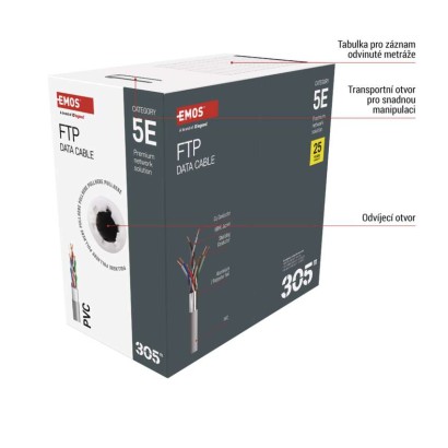 Datový kabel FTP 5E, 305m