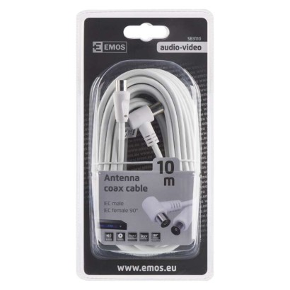EMOS Antenna koax kábel 90° 10m