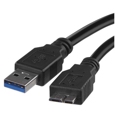 Įkrovimo ir prijungimo duomenų kabelis USB-A 3.0 / mikro B, 1 m, juodas