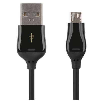 USB Kabel 2.0 A Stecker - Micro B Stecker 1m, schwarz, QC