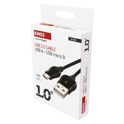 USB Kabel 2.0 A Stecker - Micro B Stecker 1m, schwarz, QC